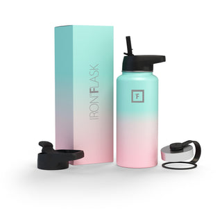 32 Oz Wide Mouth Water Bottle with Straw Lid