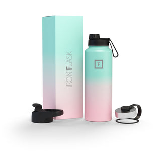 40 Oz Wide Mouth Water Bottle with Spout Lid