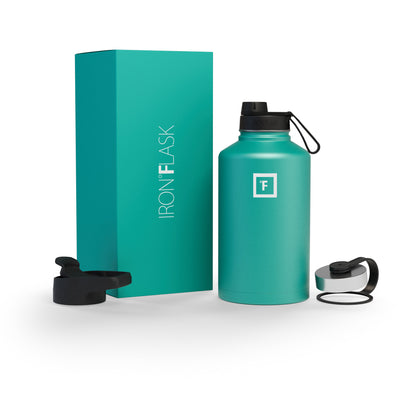 64 Oz Wide Mouth Water Bottle with Spout Lid