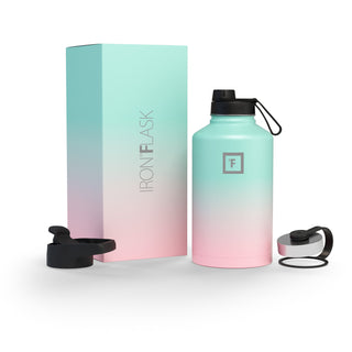 64 Oz Wide Mouth Water Bottle with Spout Lid