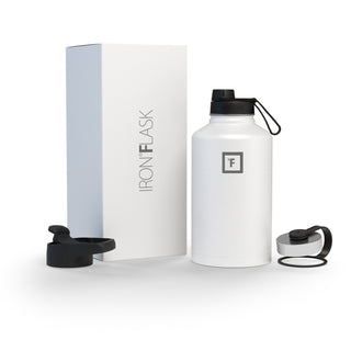 64 Oz Wide Mouth Water Bottle with Spout Lid