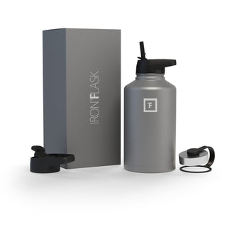 64 Oz Wide Mouth Water Bottle with Straw Lid