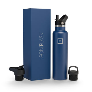 24 Oz Narrow Mouth Water Bottle with Straw Lid