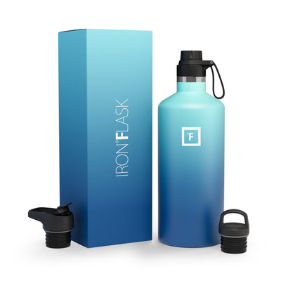 64 Oz Narrow Mouth Water Bottle with Spout Lid